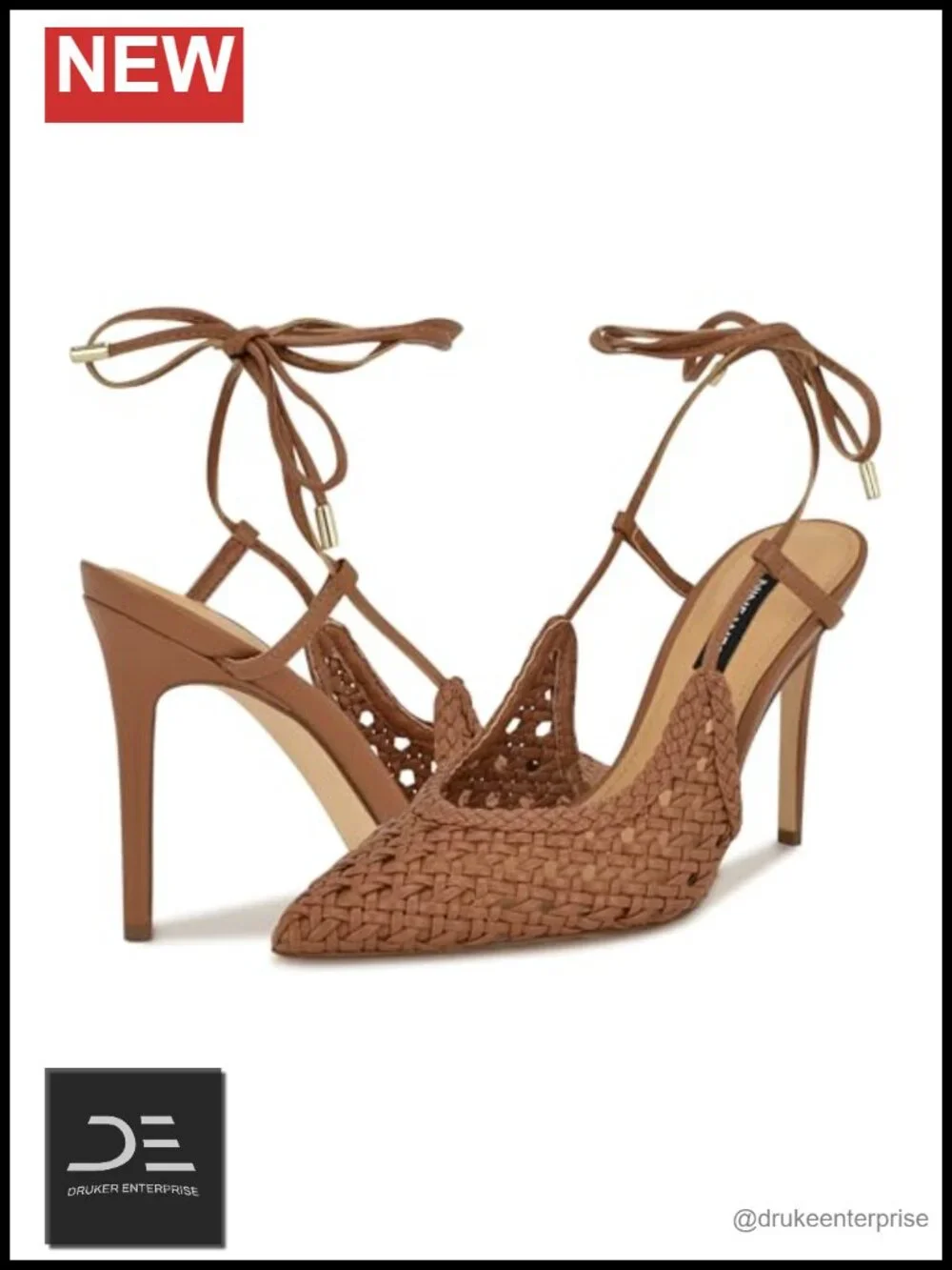 Faux Leather Stiletto Heel Open Toe Pumps
